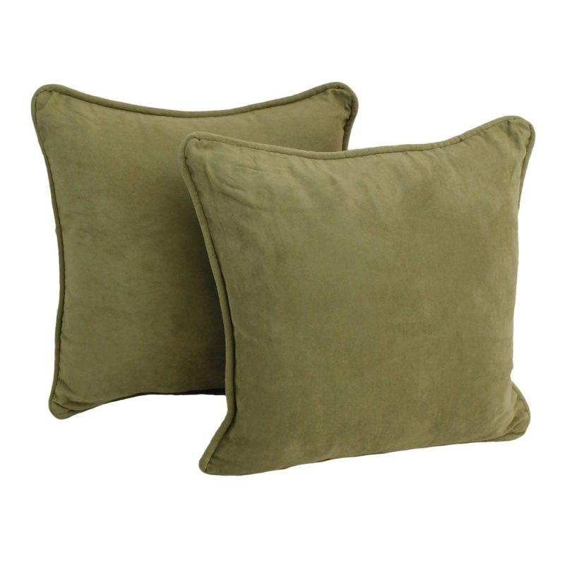 18-Inch Double-Corded Microsuede Throw Pillows (Set of 2)
