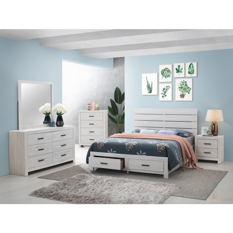 Brantford 5-Piece Queen Bedroom Set Coastal White