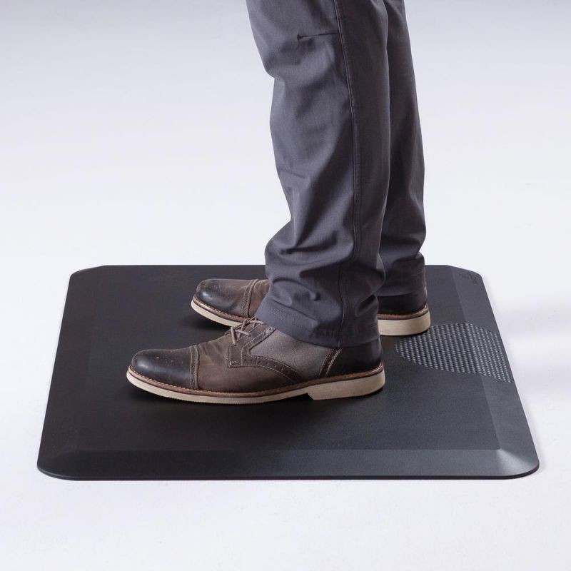 Safco Movable Anti-Fatigue Mat - Floor - 36" Length X 24" Width X 1" Thickness - Rectangle - Black