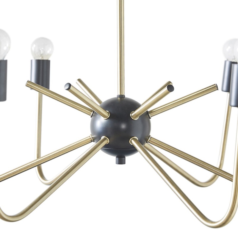 6-Light Metal Chandelier