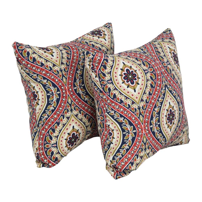 17-Inch Square Polyester Outdoor Throw Pillows (Set of 2)