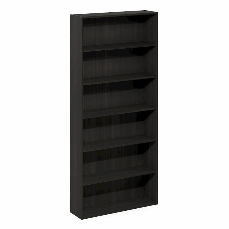 Basic 6-Tier Open Shelf Bookcase, Espresso