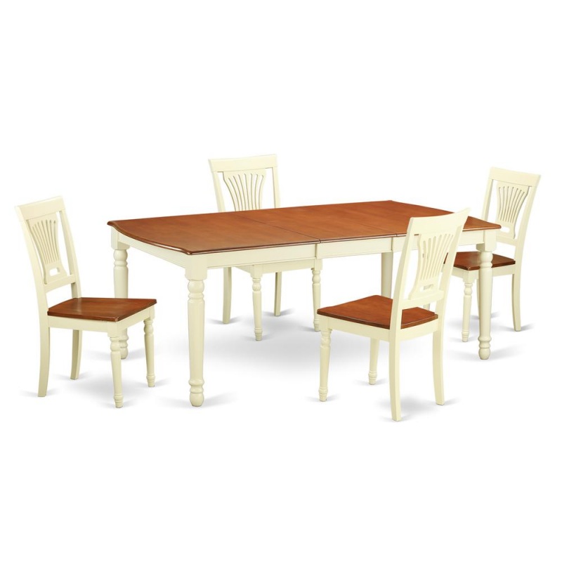5 Pc Table And Chairs Set For 4-Dinette Table And 4 Dining Chairs