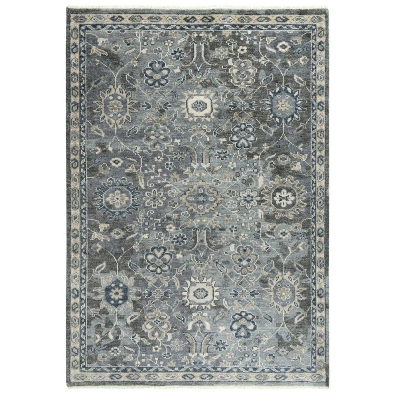 Hand Knotted Cut Pile Hand Spun Wool/ Tencel Rug, 10' X 14'
