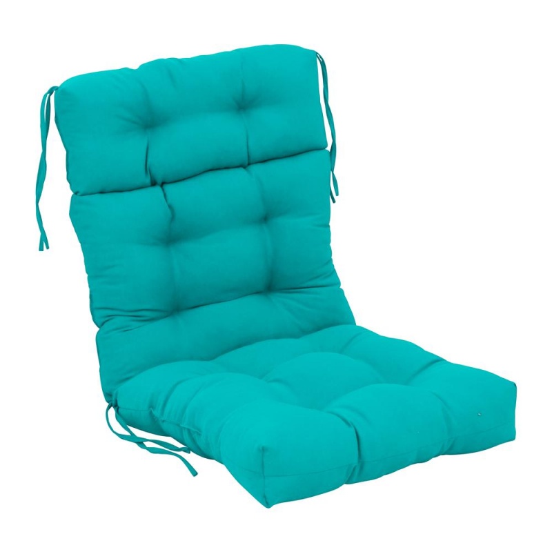 20-Inch By 42-Inch Solid Twill Tufted Chair Cushion