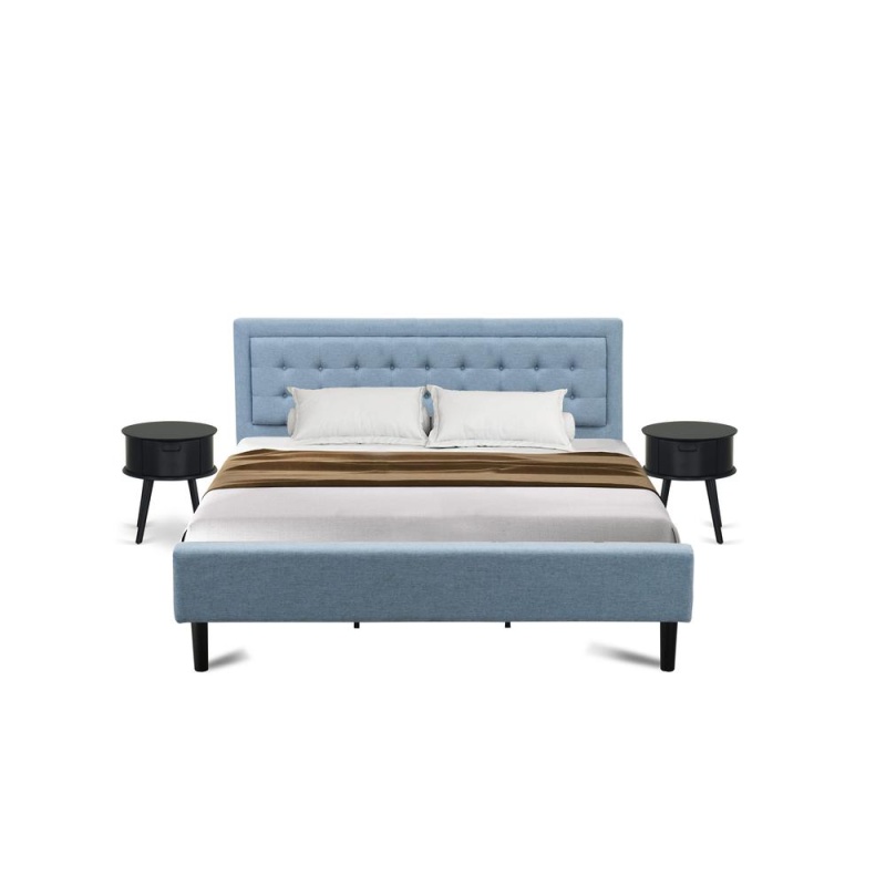 3-Piece Platform King Size Bedroom Set