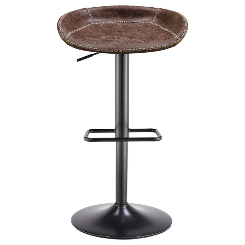 Rogue Faux Leather Gaslift Bar Stool, (Set Of 2)