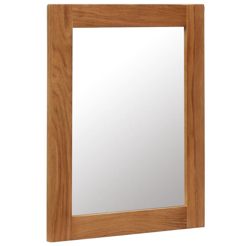 Vidaxl Mirror 15.7"X19.6" Solid Oak Wood