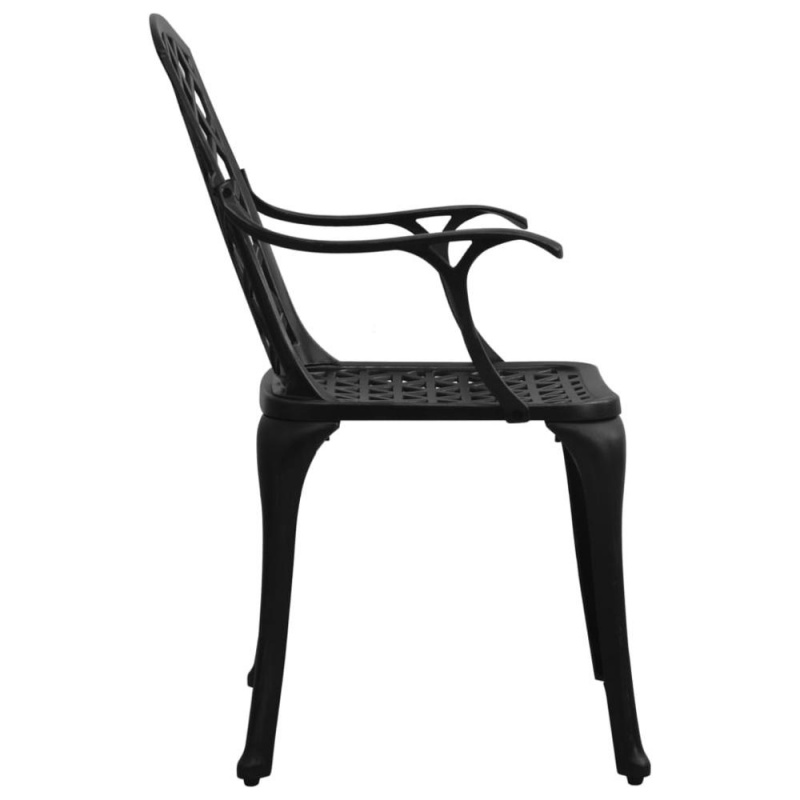 Vidaxl Garden Chairs 4 Pcs Cast Aluminum Black 5573