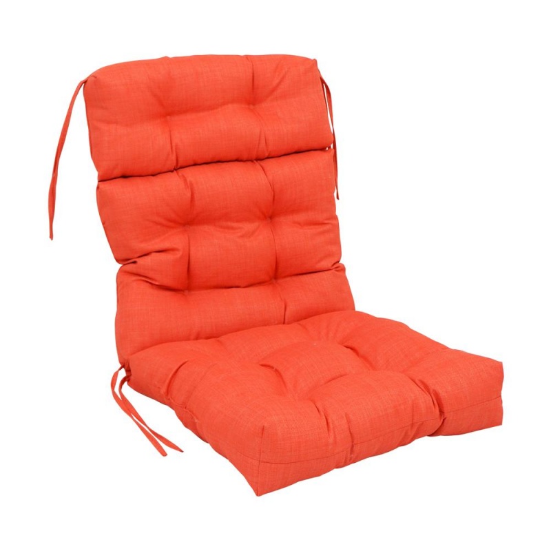 20-Inch By 42-Inch Spun Polyester Solid Outdoor Tufted Chair Cushion
