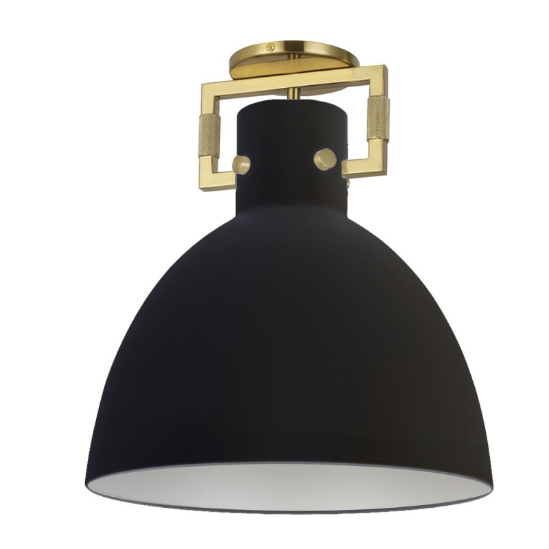 Dainolite 1Lt Semi-Flush Mount, AGB, MB Shade