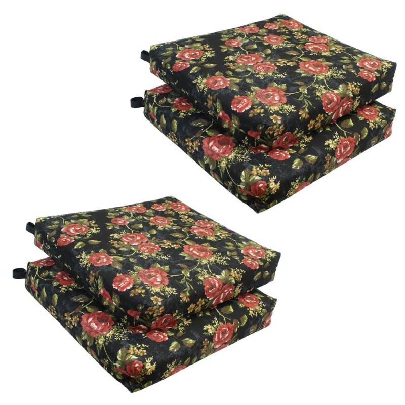 Blazing Needles 20-Inch by 19-Inch Chair Cushions, Set of 4