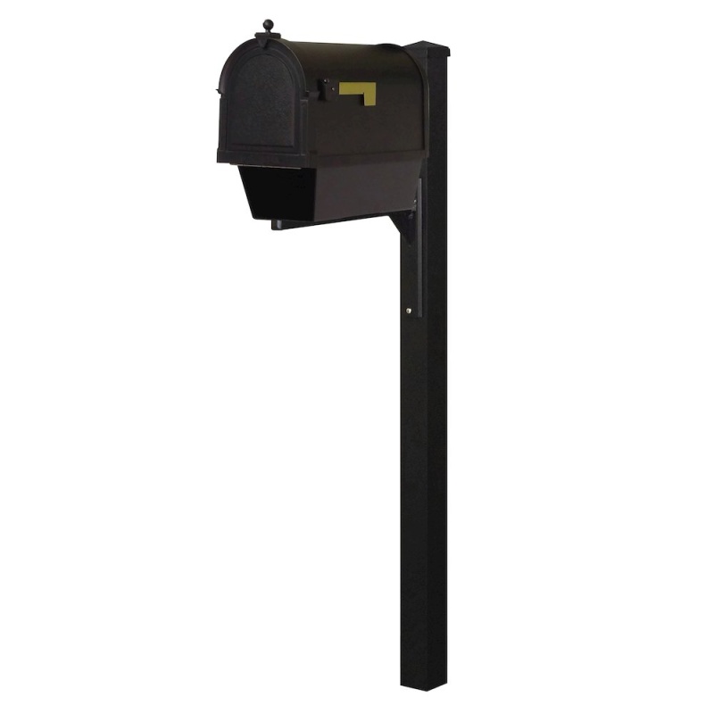 Berkshire Curbside Mailbox With Newspaper Tube And Wellington Mailbox Post