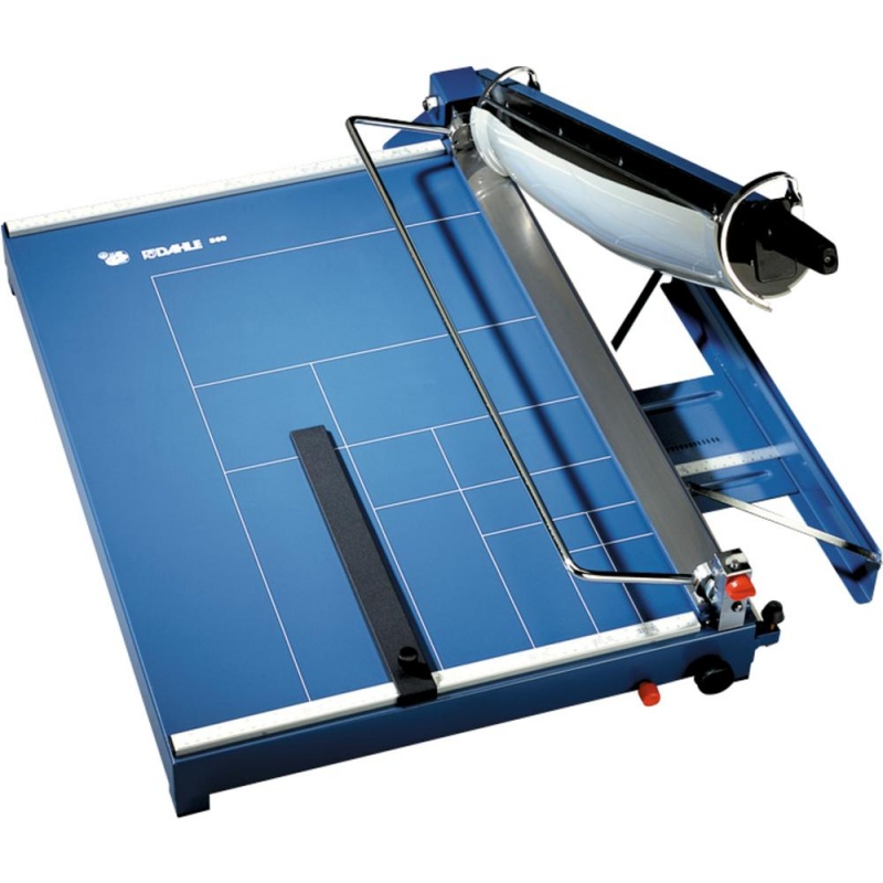 Dahle 569 Guillotine Trimmer - Cuts 35Sheet - 27" Cutting Length - 8" Height X 21.6" Width - Metal Base, Steel Blade, Aluminum, Plastic - Blue
