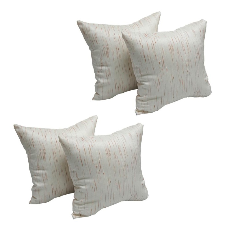17-Inch Jacquard Throw Pillows With Inserts (Set Of 4) 9910-S4-Id-025