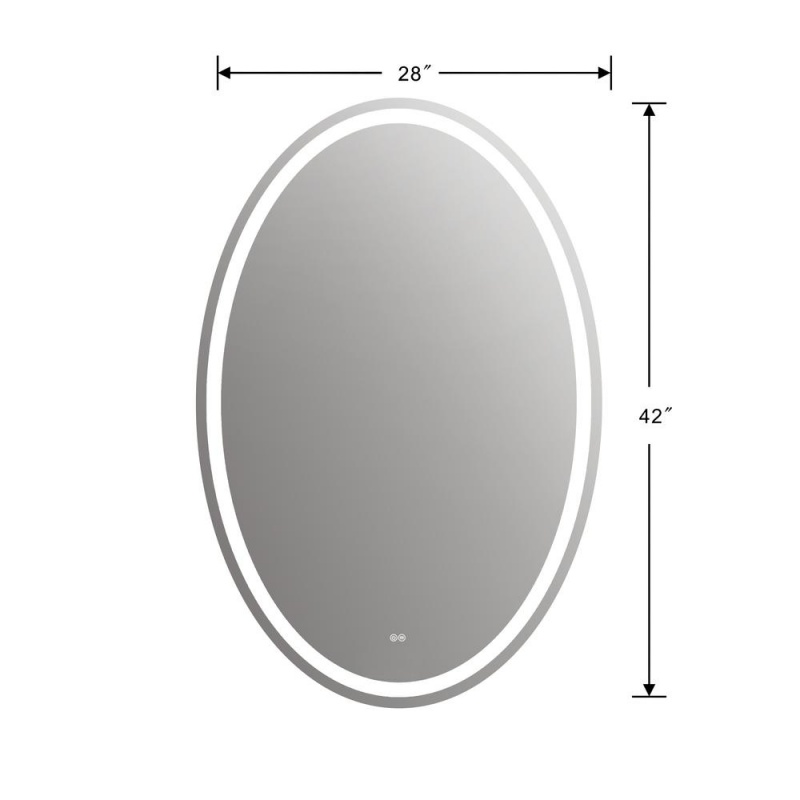 Speculo Back Lit Led Mirror 4000K Wam White 28" Wide