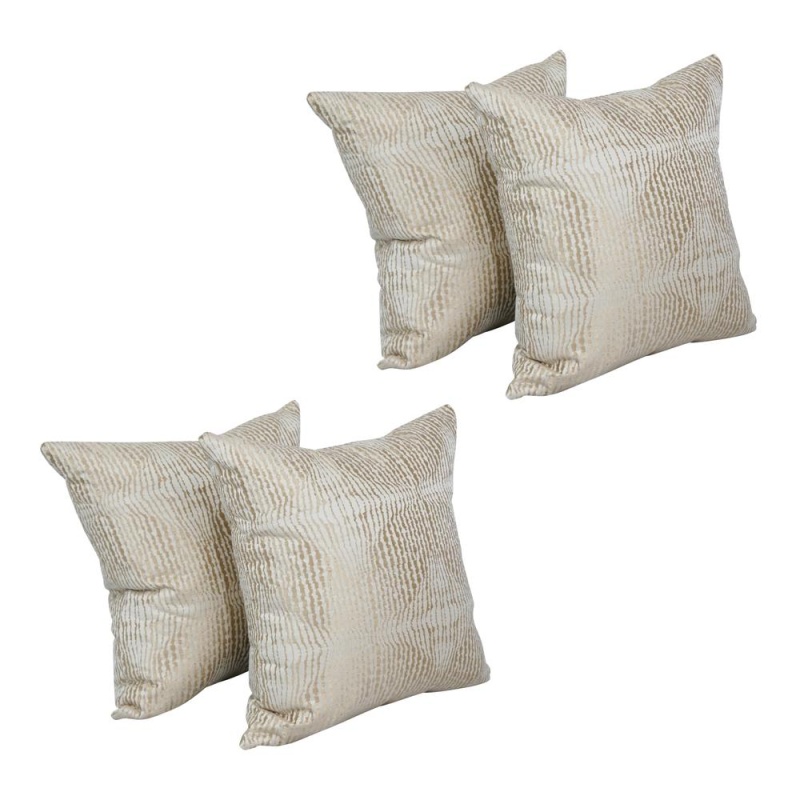 17-Inch Jacquard Throw Pillows With Inserts (Set Of 4) 9910-S4-Id-076