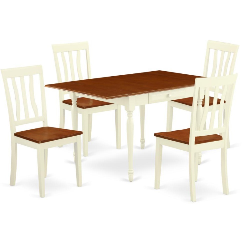 Dining Room Set Buttermilk & Cherry, Mzan5-Whi-w