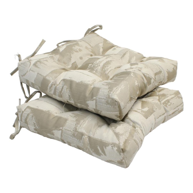 16-Inch Indoor Square Tufted Chair Cushions (Set Of 2) 916X16sq-T-2Ch-Id-048