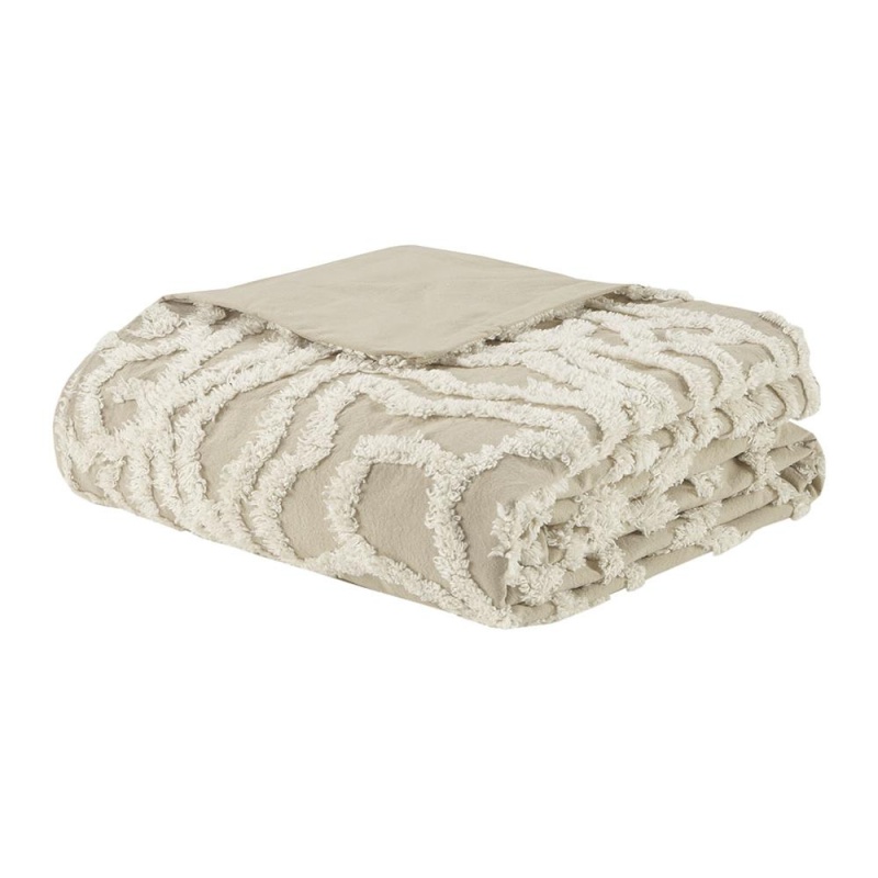 3 Piece Tufted Cotton Duvet Cover Set