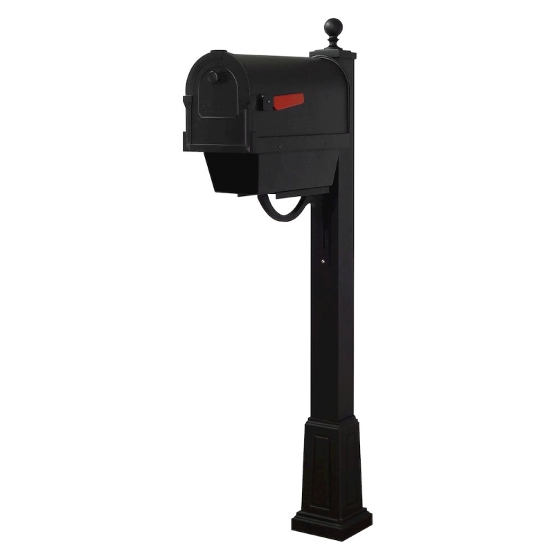 Savannah Curbside Mailbox With Newspaper Tube And Springfield Mailbox With Base