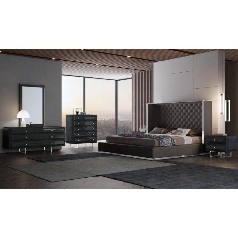 Abrazo King Bed In Gray