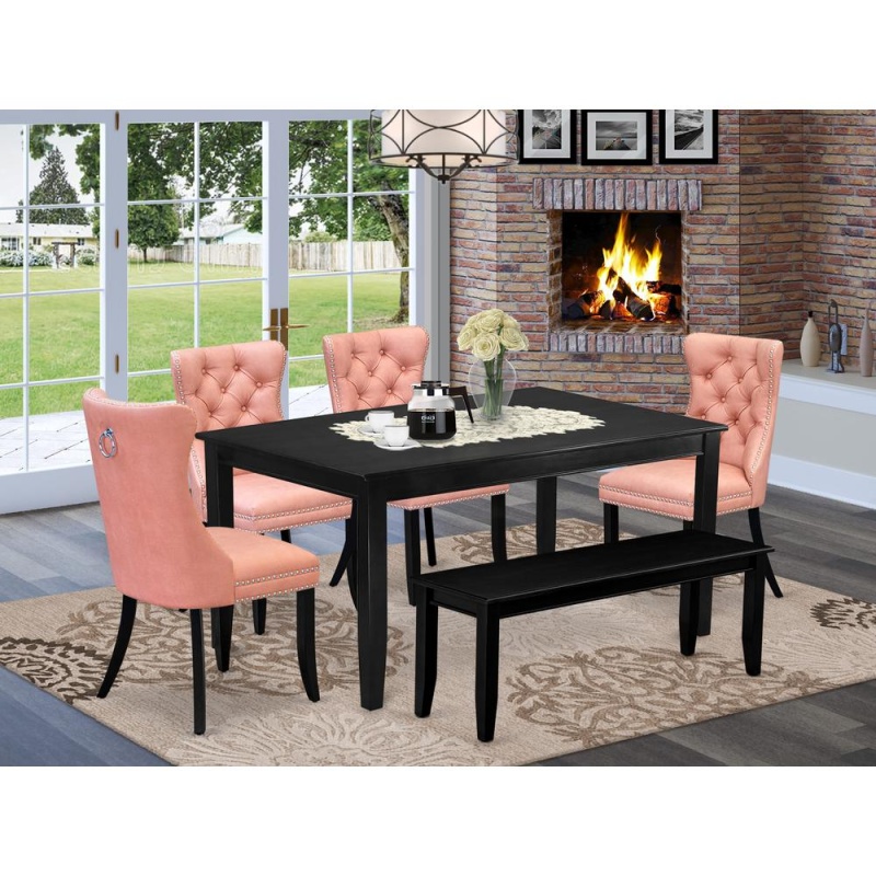 6 Piece Dining Set Consists Of A Rectangle Kitchen Table