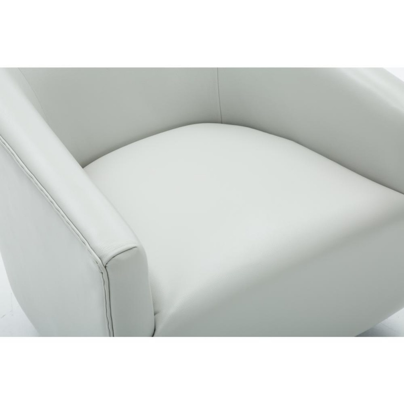 Gaven Dove Grey Wood Base Swivel Chair