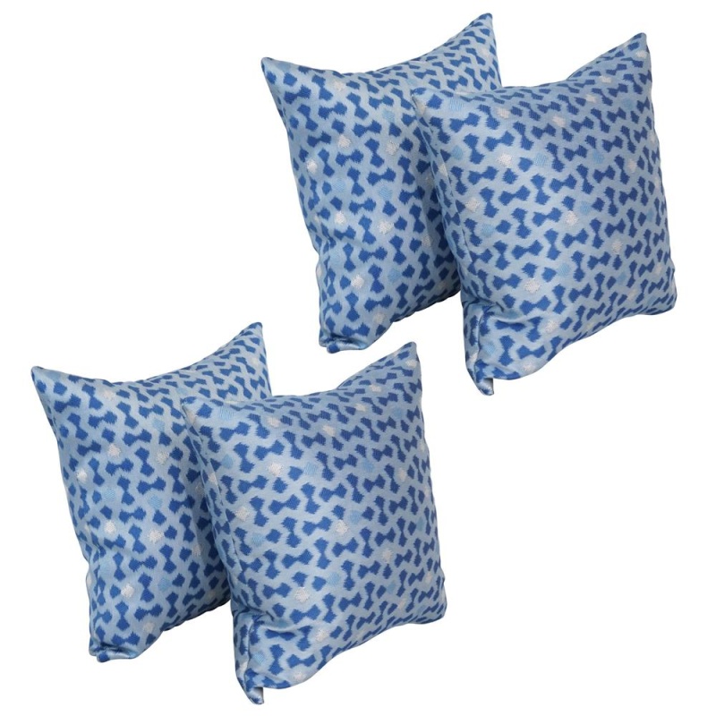 17-Inch Jacquard Throw Pillows with Inserts, Set of 4