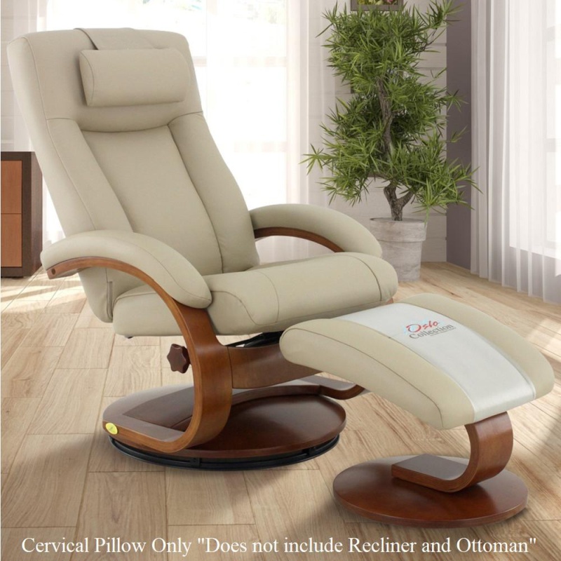 Relax-R™ Cervical Pillow In Cobblestone Top Grain Leather
