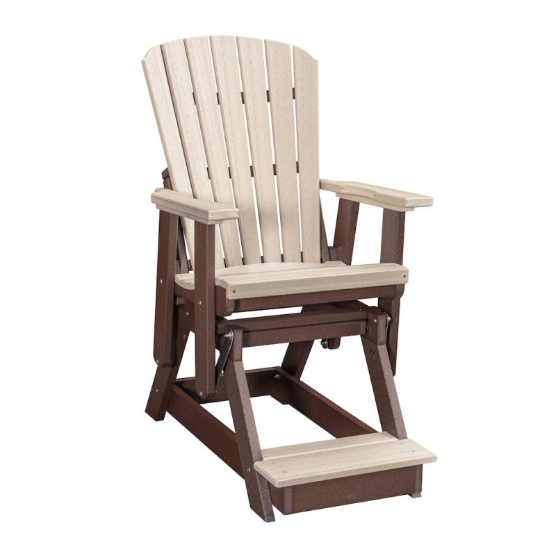 Fan Back Balcony Glider in Birchwood