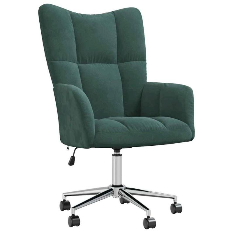 Dark Green Velvet Relaxing Chair