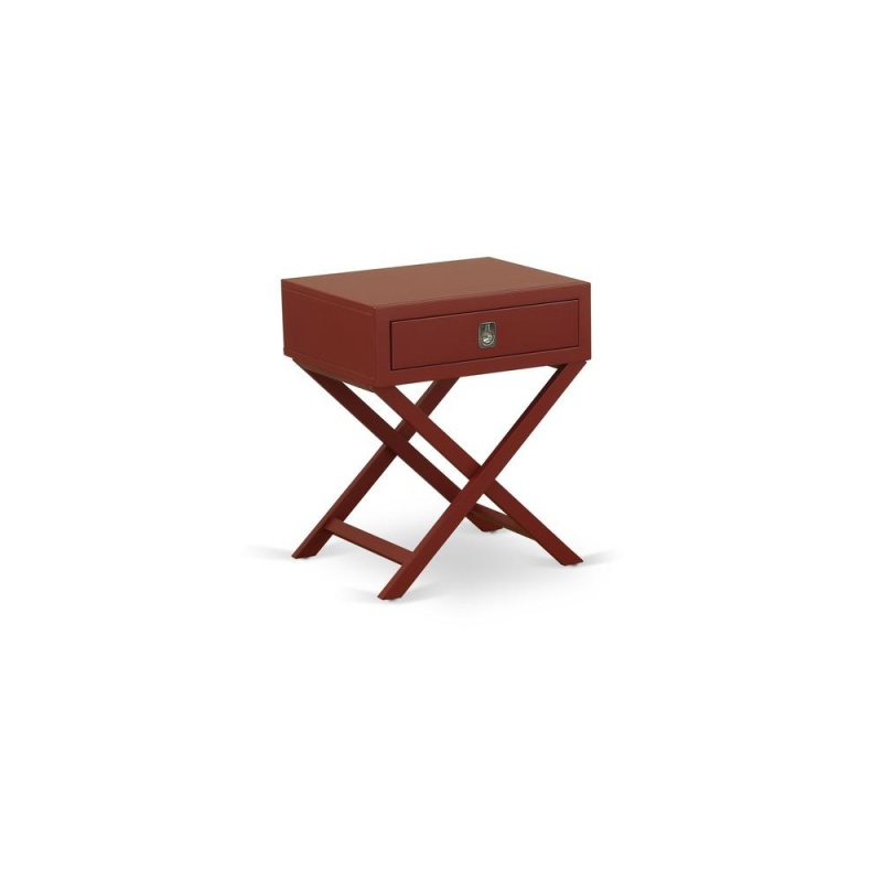 Hane13 Night Stand, Burgundy