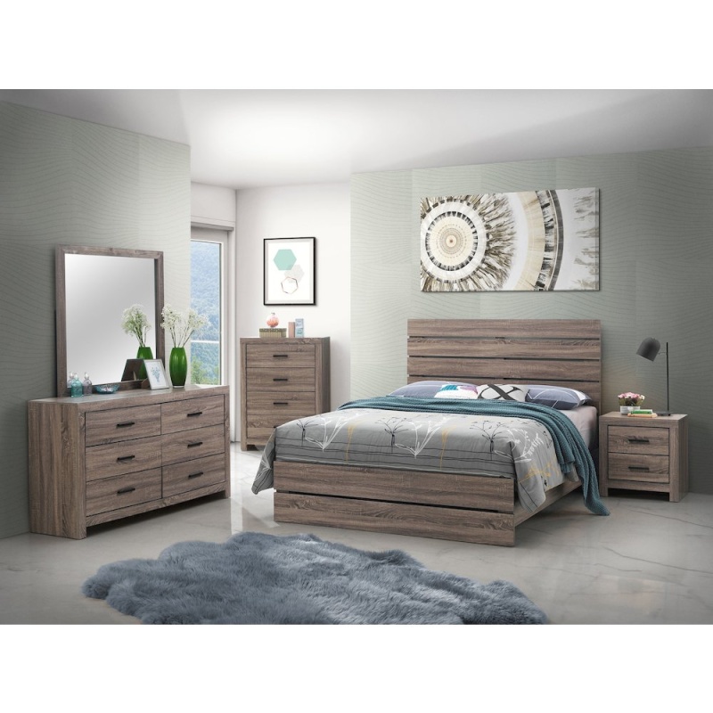 Brantford 5-Piece Eastern King Bedroom Set Barrel Oak