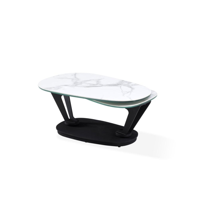Motion Coffee Table With White Cermanic Top