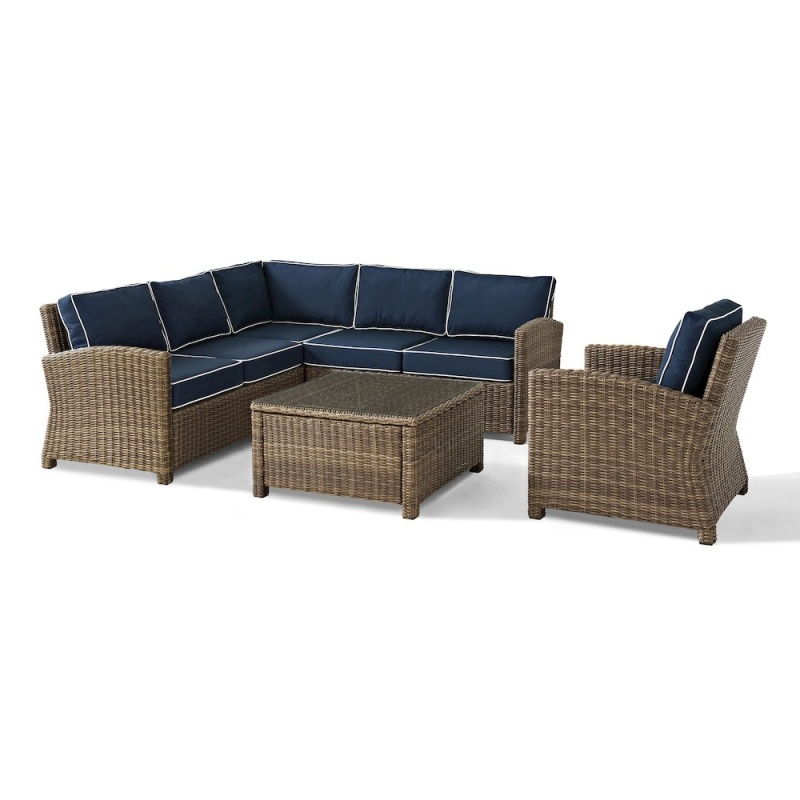 5Pc Outdoor Wicker Sectional Set