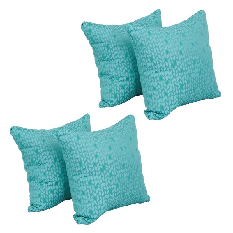 17-Inch Jacquard Throw Pillows With Inserts (Set Of 4) 9910-S4-Id-080