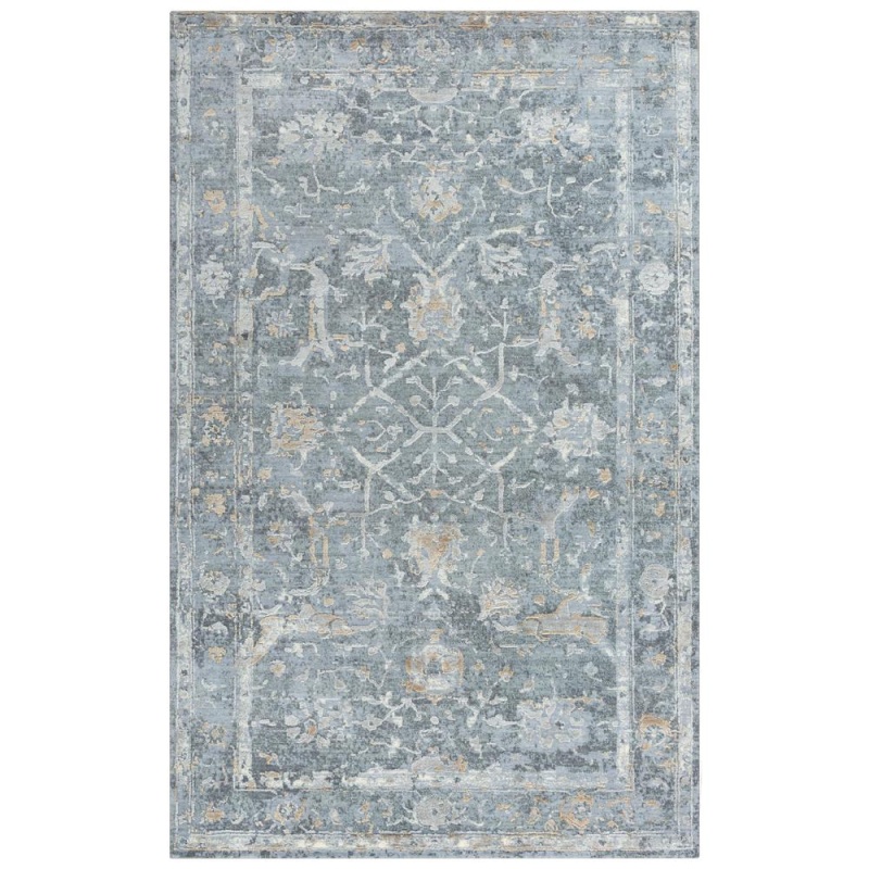 Hybrid Cut Pile Wool/ Tencel Rug, 5' X 8'