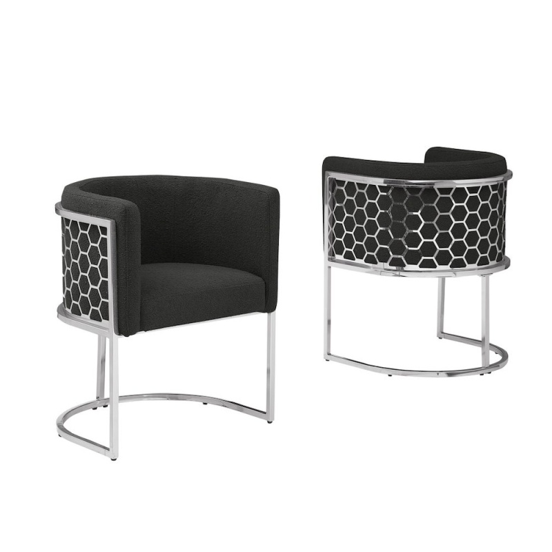 Honey Comb Barrel Side Chair Set of 2