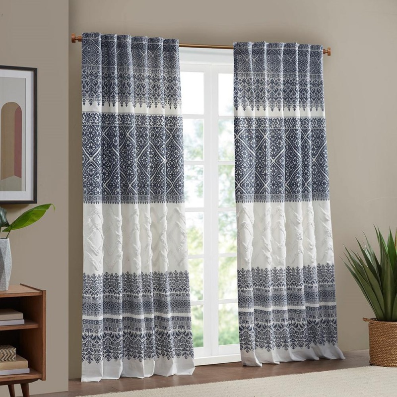 100% Window Curtain Panel With Lining
