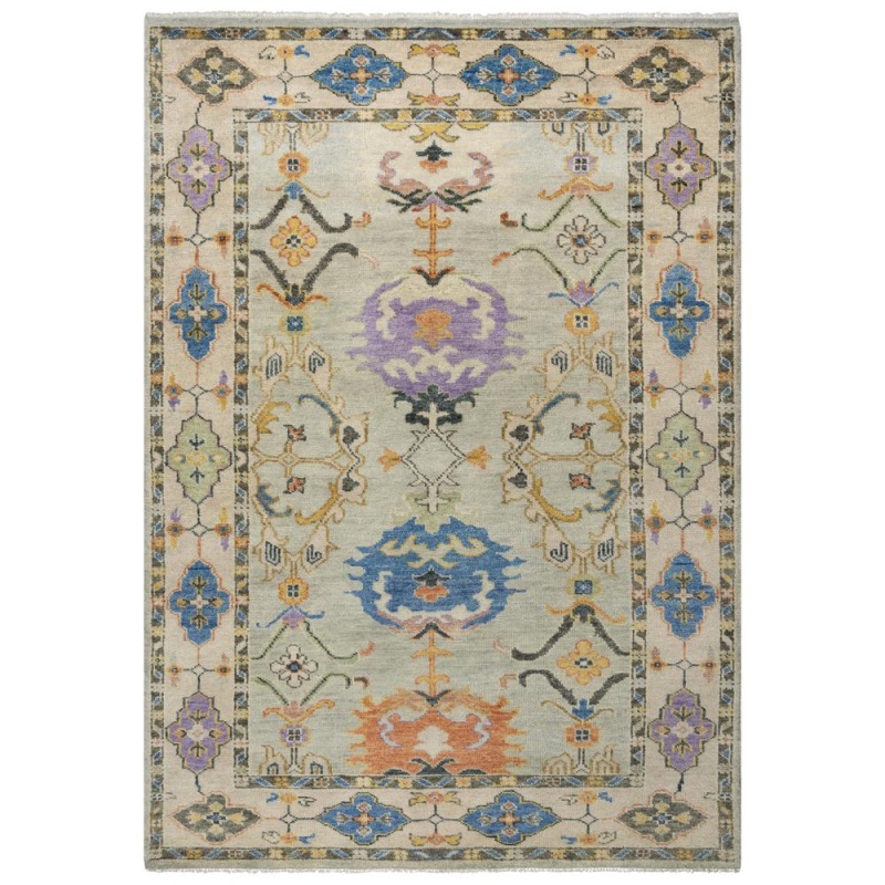 Hand Knotted Cut Pile Wool Rug, 6' x 9'