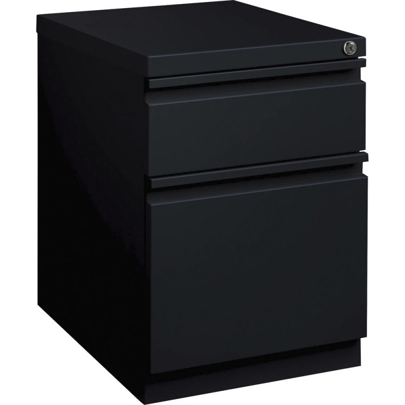 Lorell 20" 2-Drawer Box/File Steel Mobile Pedestal - 15" X 19.9" X 23.8" For Box, File - Letter - Mobility, Ball-Bearing Suspension, Removable Lock, Pull-Out Drawer, Recessed Drawer, Anti-Tip, Casters