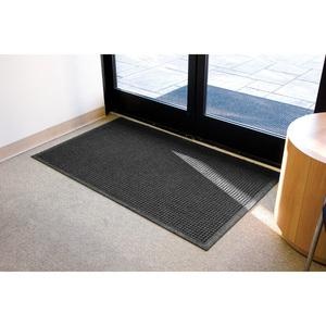 Genuine Joe Ecoguard Indoor Wiper Floor Mats - Indoor - 36" Length X 24" Width - Plastic, Rubber - Charcoal Gray - 1Each