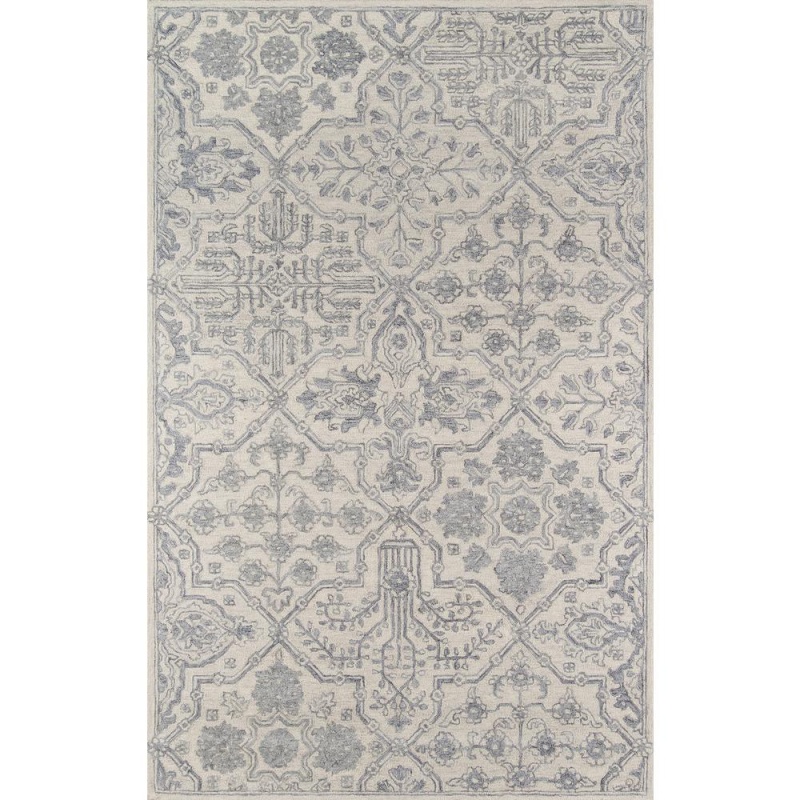 Traditional Runner Area Rug, Grey, 2'3" x 8' Runner