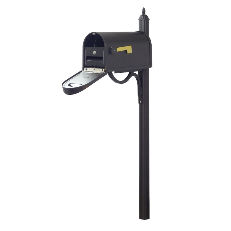 Classic Curbside Mailbox With Locking Insert And Richland Mailbox Post