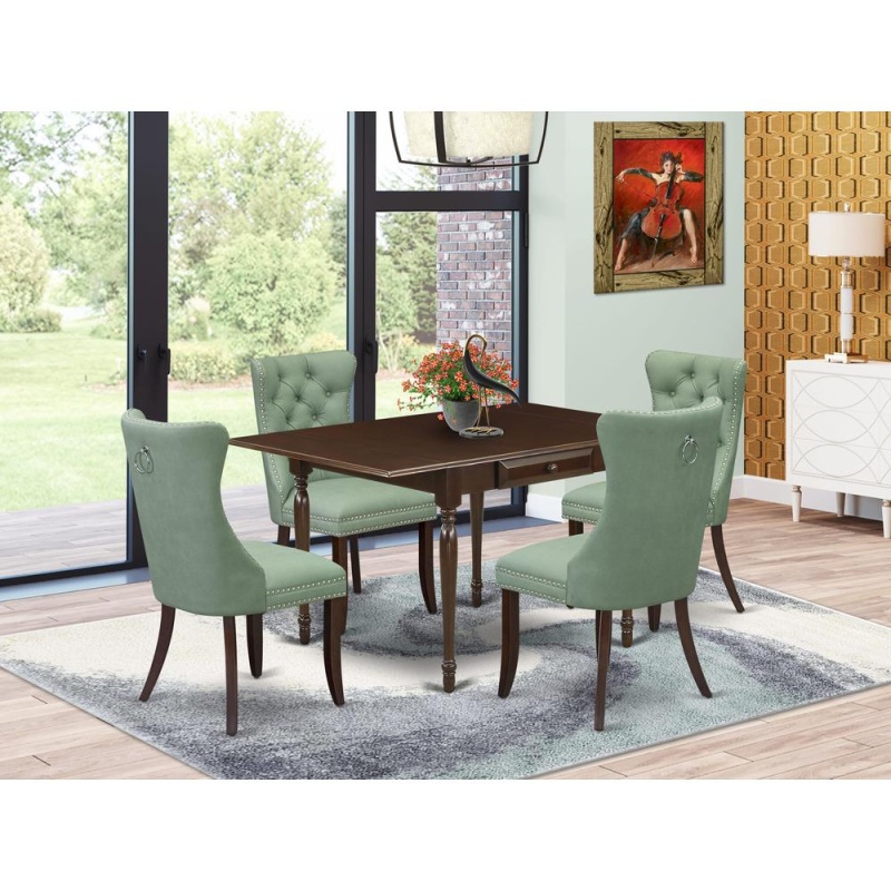 5 Piece Dinette Set with Rectangle Table and Dropleaf