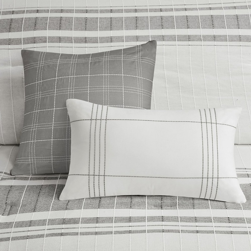 6 Piece Cotton Jacquard Oversized Comforter Set