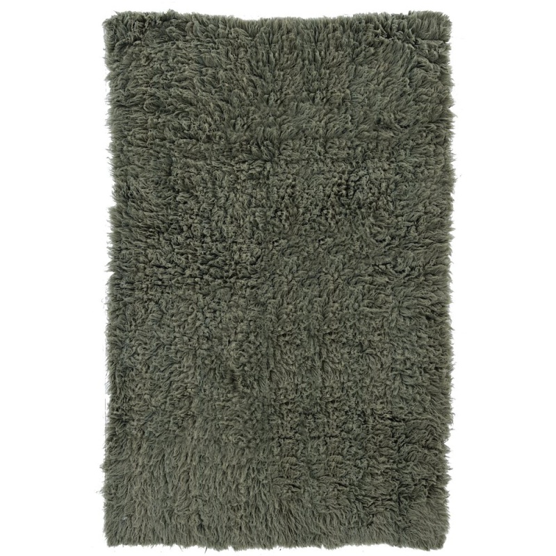 New Flokati 1400Gram Olive 2.4X4.3 Rug