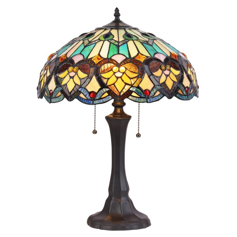 Kendall Tiffany-Style 2 Light Victorian Table Lamp