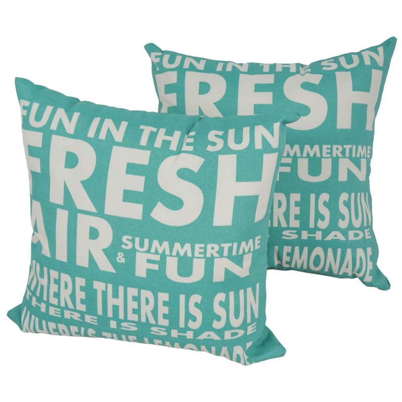 Blazing Needles 17-Inch Outdoor Spun Polyester Throw Pillows (Set of 2)